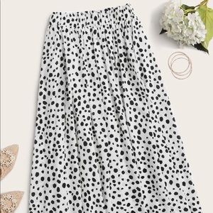 Dalmatian print midi skirt